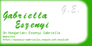 gabriella eszenyi business card